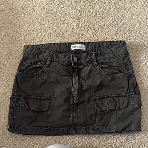 Zara Women's Charcoal Mini Skirt
